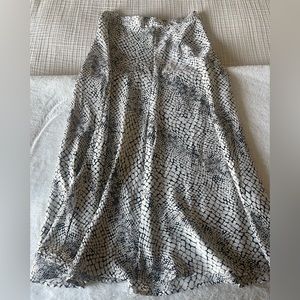 Banana republic silk midi skirt